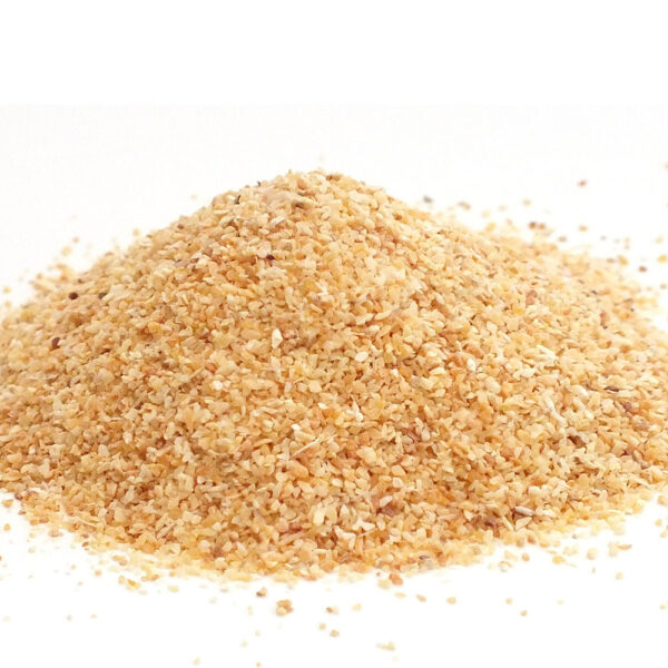 dehydrated garlic granules sample for seasoning blends and food production