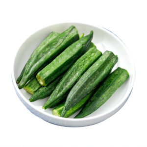 Crispy fried okra close-up