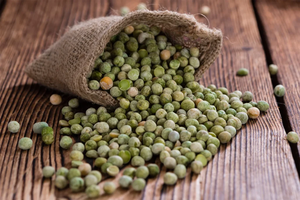 bulk dehydrated green peas supplier packaging