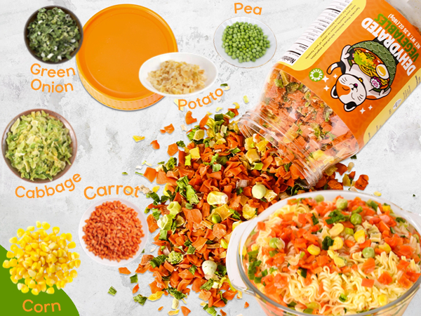 dehydrated vegetables used in instant noodles industry