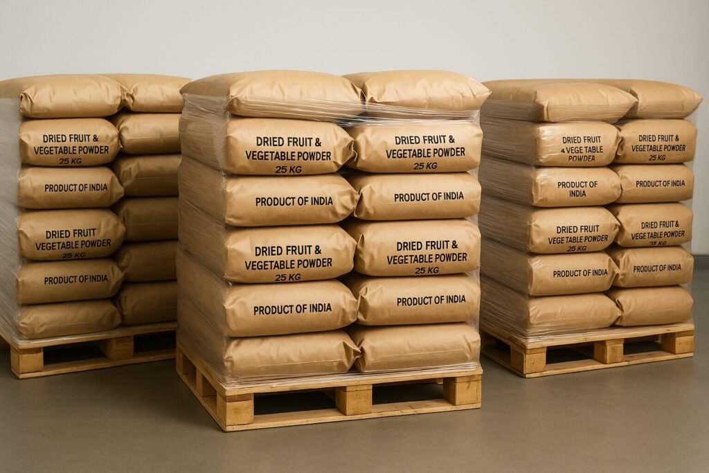 bulk packaging dehydrated vegetables kraft bag 25kg export