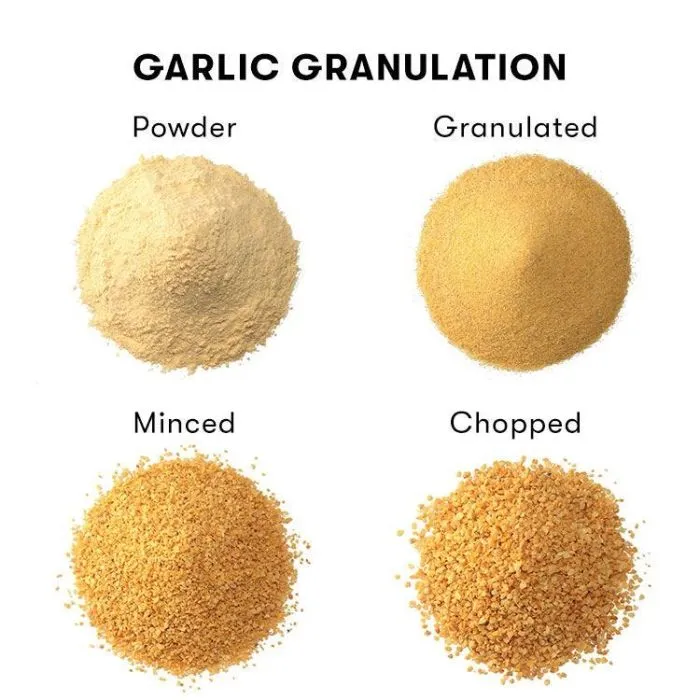 garlic granules mesh size comparison for seasoning blends and food manufacturing